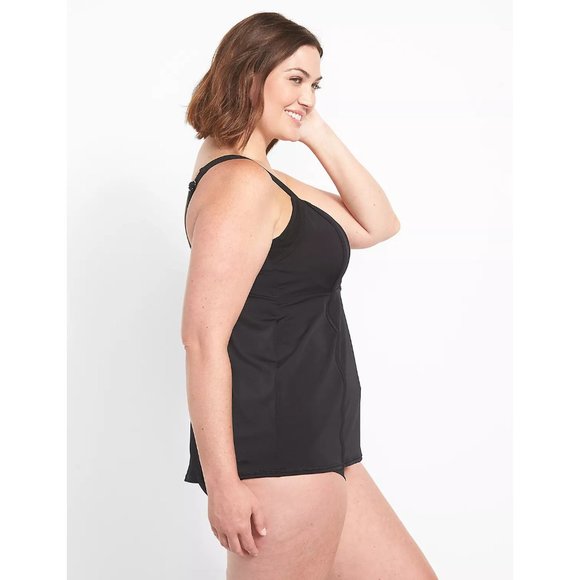 Lane Bryant Livi Active Underwire Mesh Strap Relaxed Tankini SwimTop 46G - Picture 2 of 4
